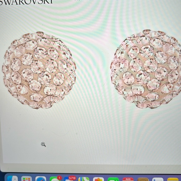 Genuine Swarovski Blow stud earring - pink - Picture 4 of 4